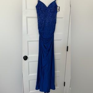 Faviana V Neck Dress